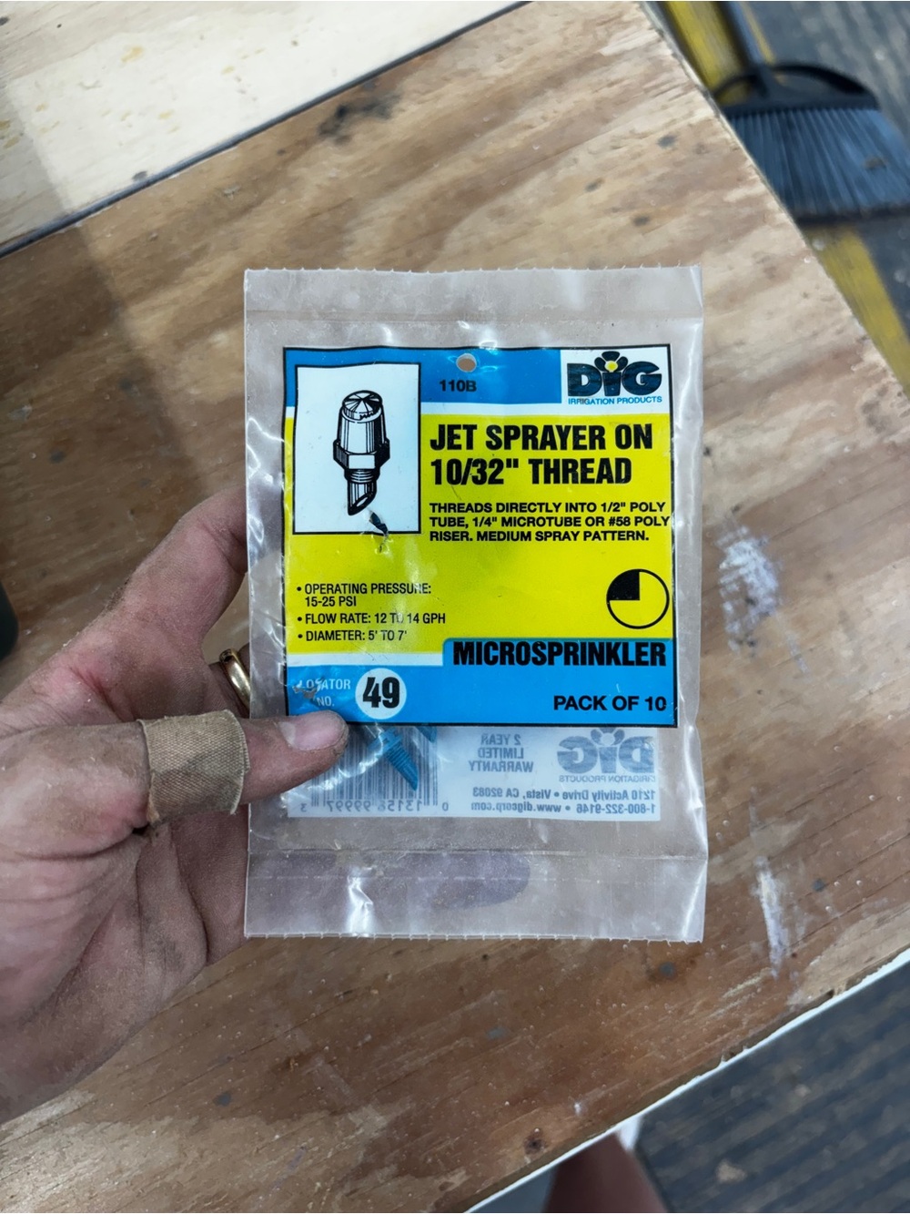 Jet Sprayer Microsprinkler Pack of 10 - Blue and Yellow